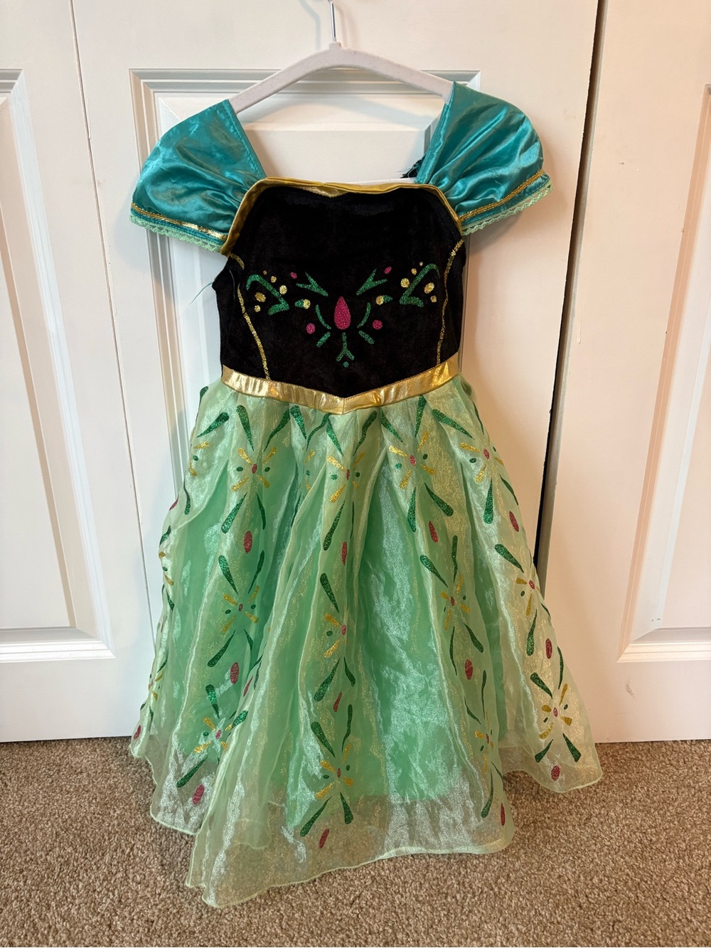 Ana costume Girls' Green and Teal Princess Dress-Up Costume